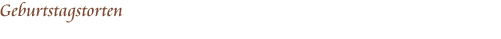 Geburtstagstorten
